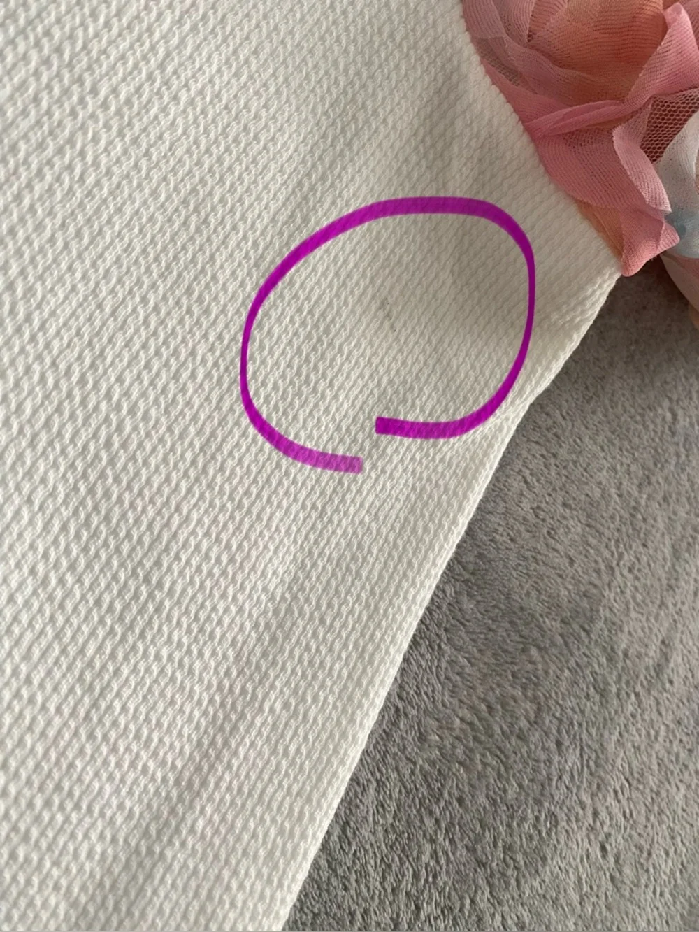 Entro White Textured Top Pink Floral Puff Sleeves Size L NWT - Picture 5 of 14